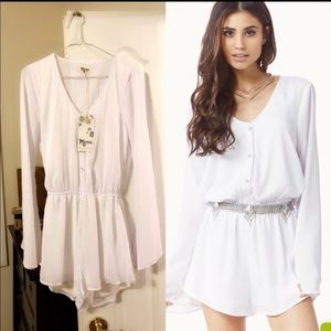 Show Me Your Mumu White Chiffon Red Rocks Romper